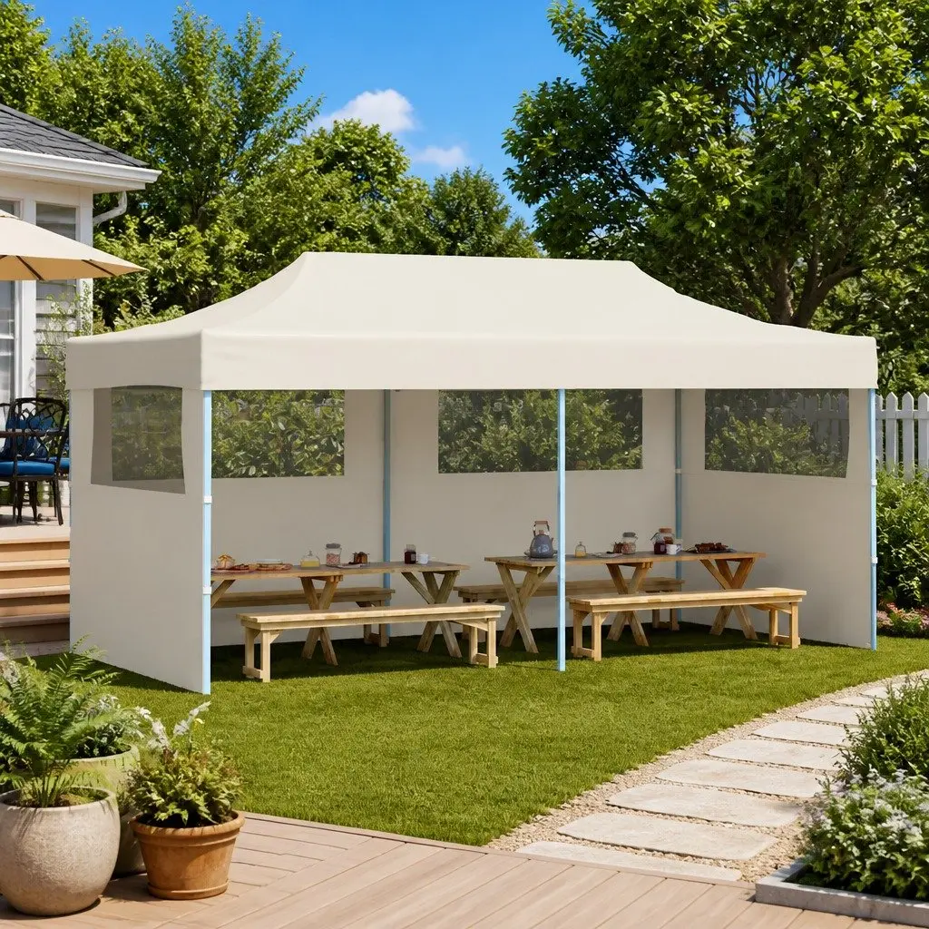 Foldable Pop-up Party Tent 3 x 6 m Outdoor Canopy