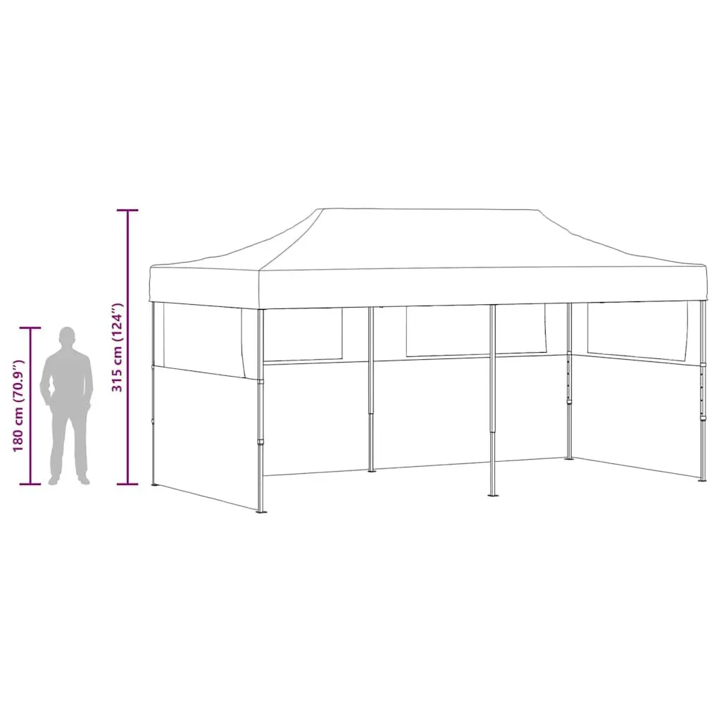 Foldable Pop-up Party Tent 3 x 6 m Outdoor Canopy
