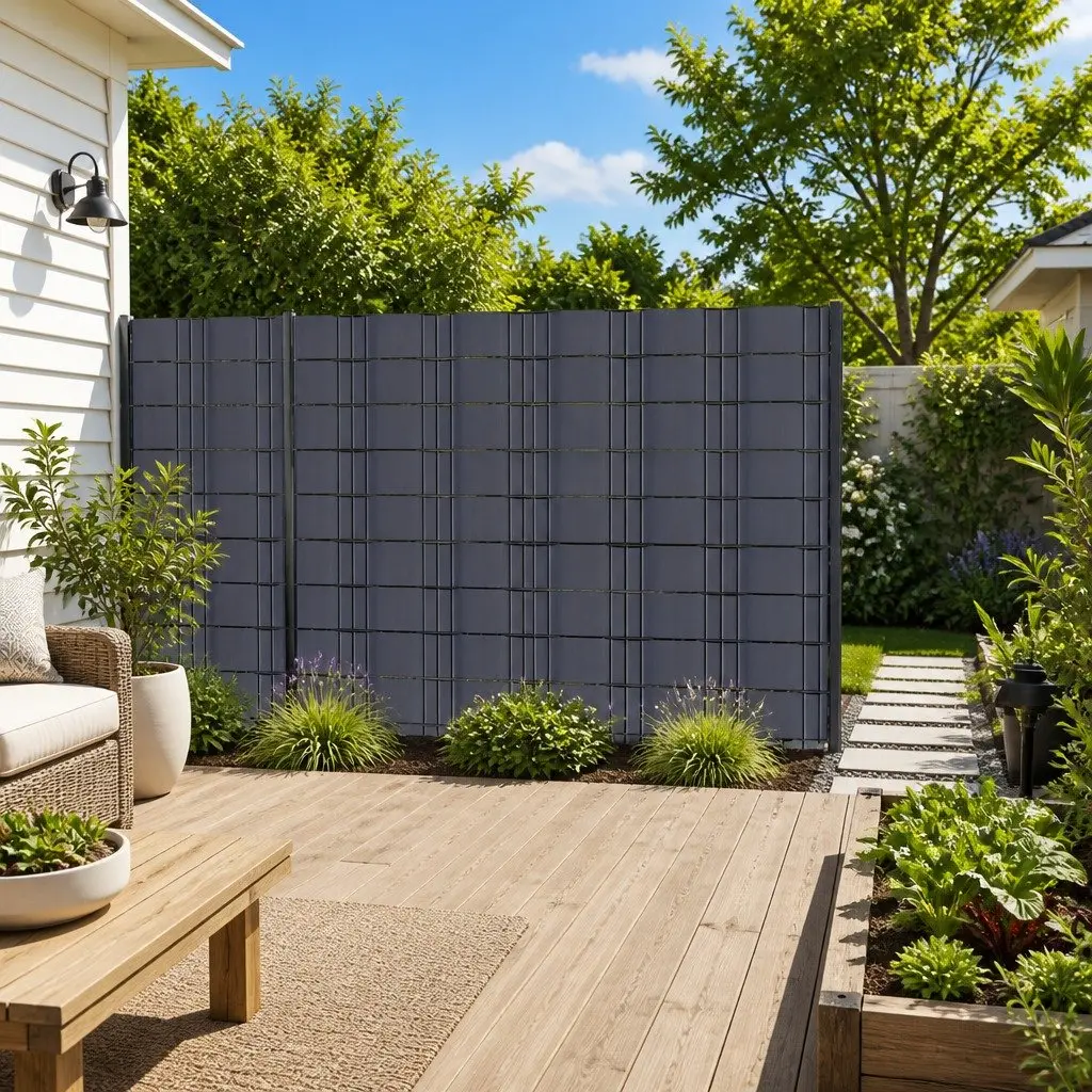 Garden Privacy Screen PVC 70x0.19m Grey