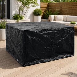 Black Garden Furniture Cover 172x113x73cm for Rattan Sets