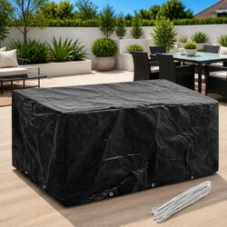 Black Outdoor Rattan Furniture Cover 240x140x90cm