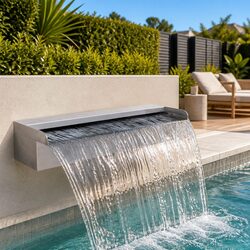 Durable 45cm Stainless Steel Waterfall Fountain for Pools