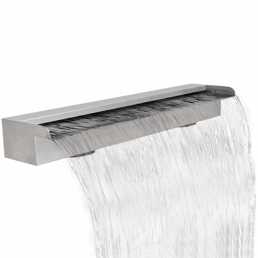 Silver Rectangular Waterfall Fountain for Pools