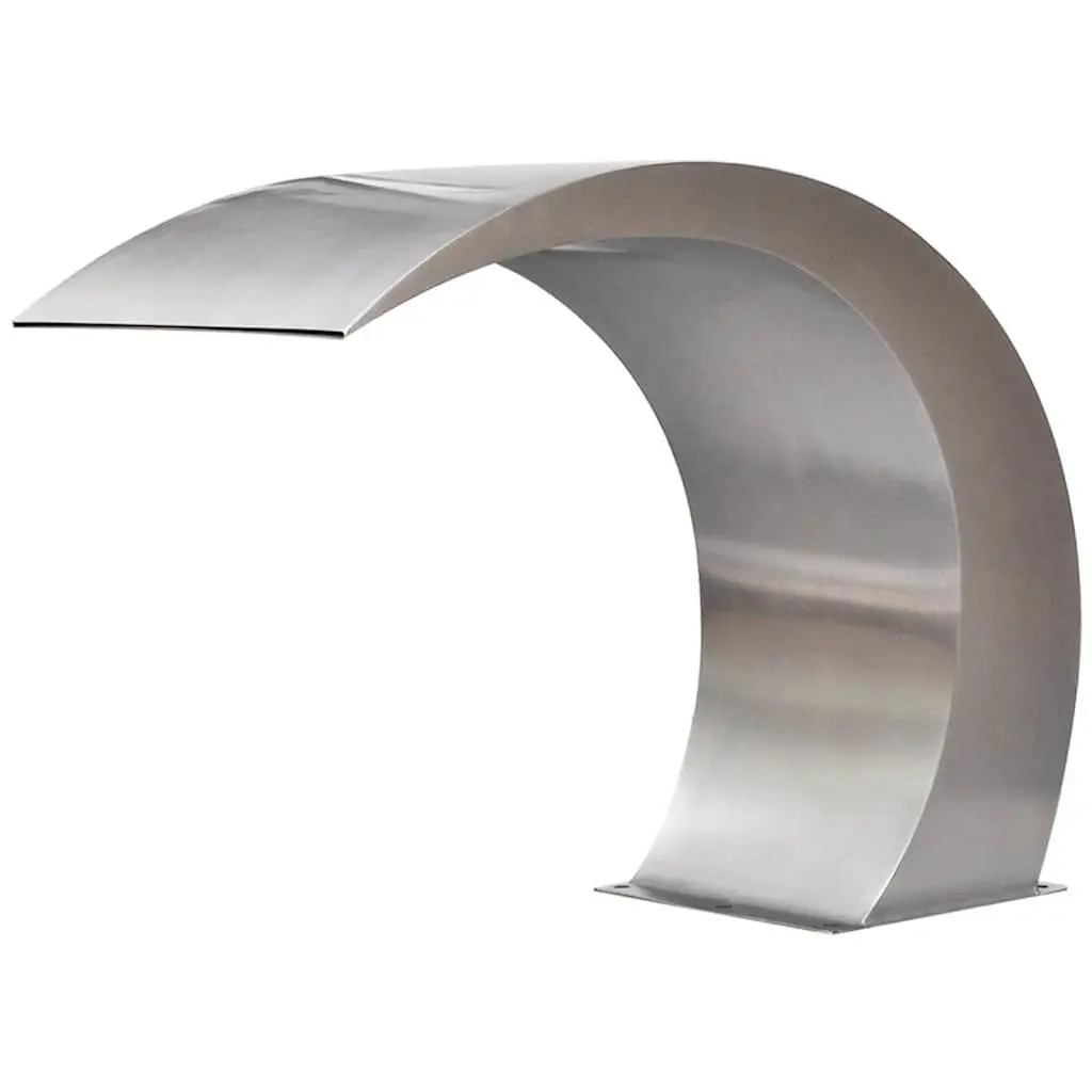 Waterfall Fountain Silver 45 x 30 x 60 cm Outdoor Garden Pool Feature