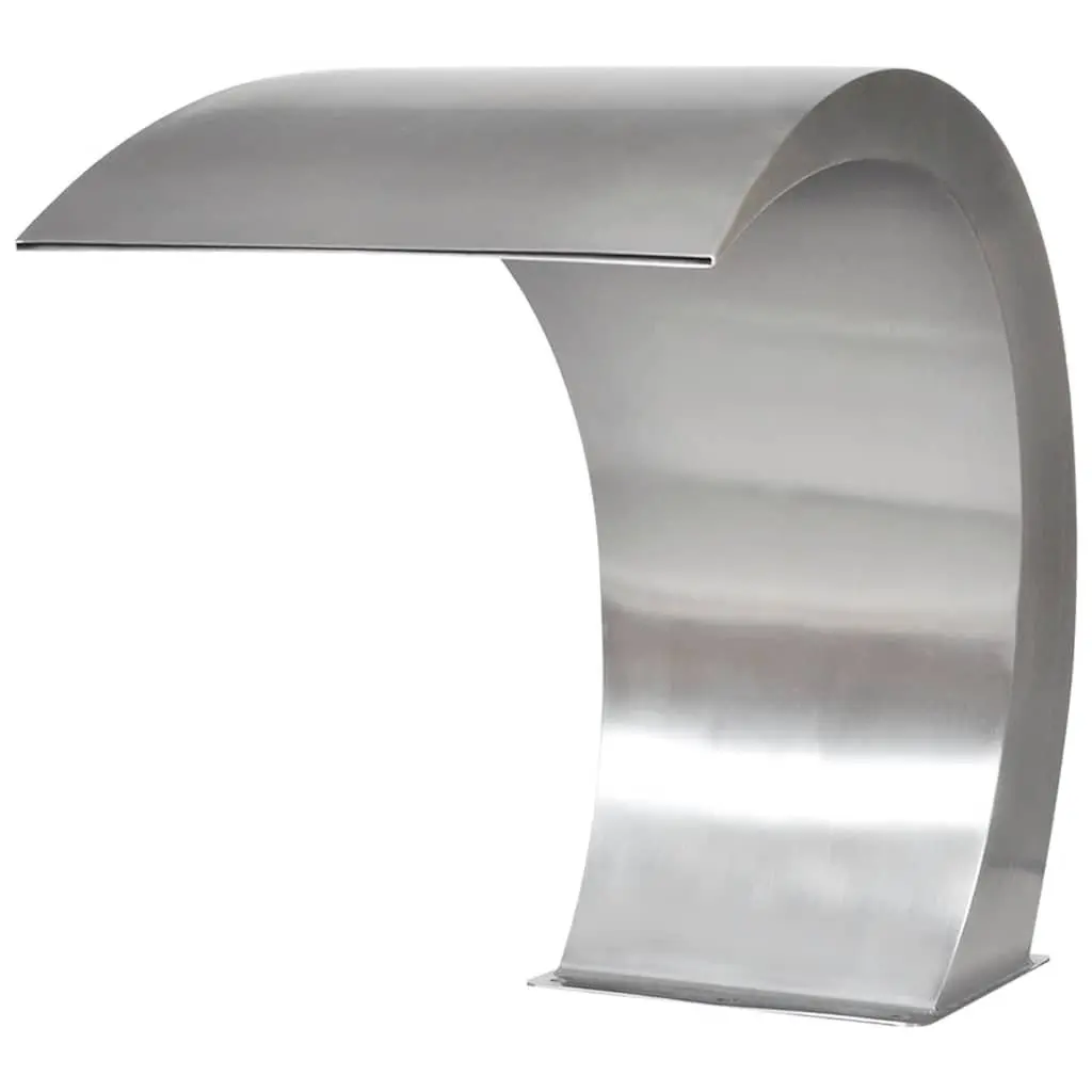 Waterfall Fountain Silver 45 x 30 x 60 cm Outdoor Garden Pool Feature