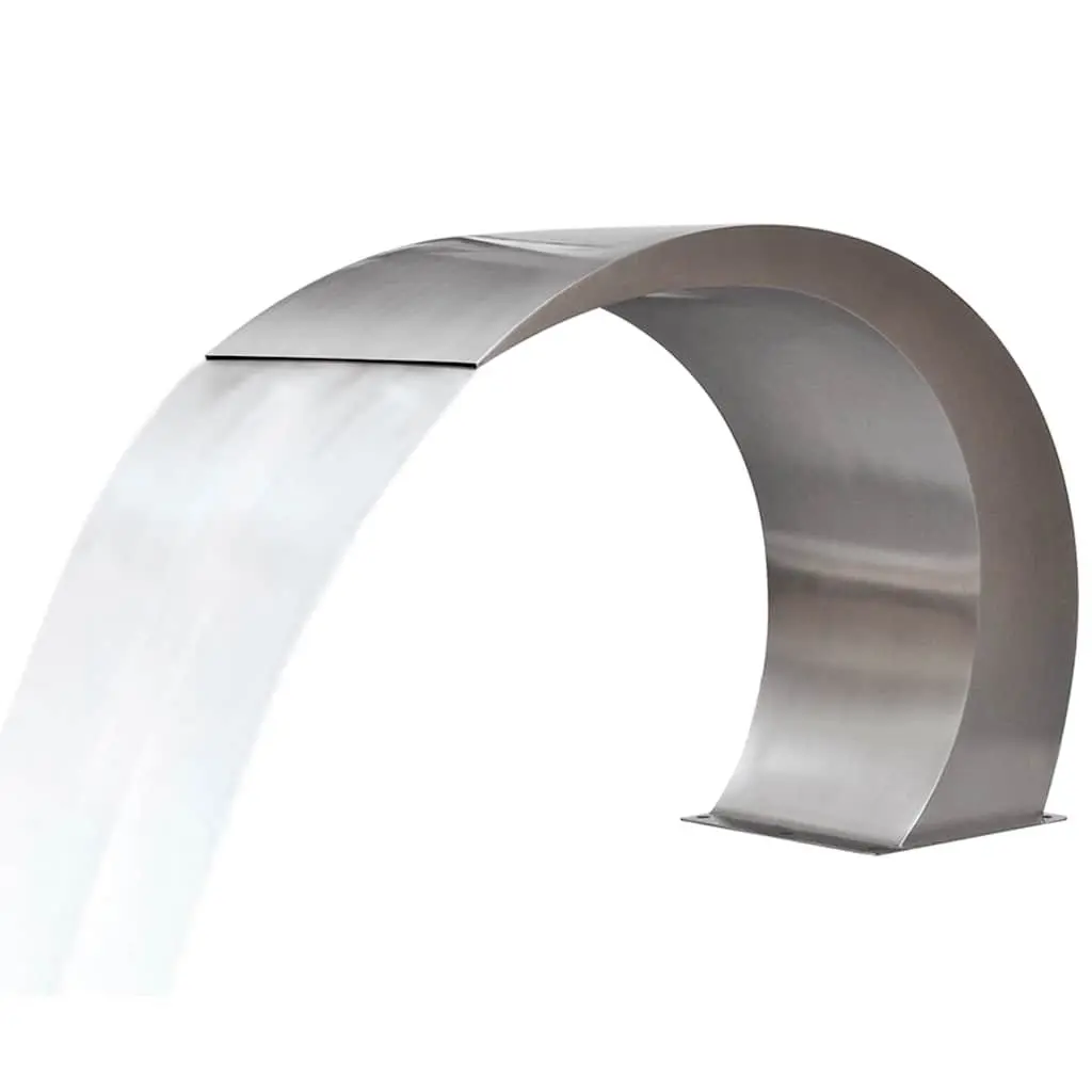 Waterfall Fountain Silver 45 x 30 x 60 cm Outdoor Garden Pool Feature