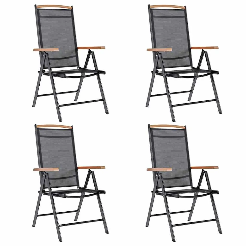 4-Piece Folding Garden Chairs Set for Outdoor Use