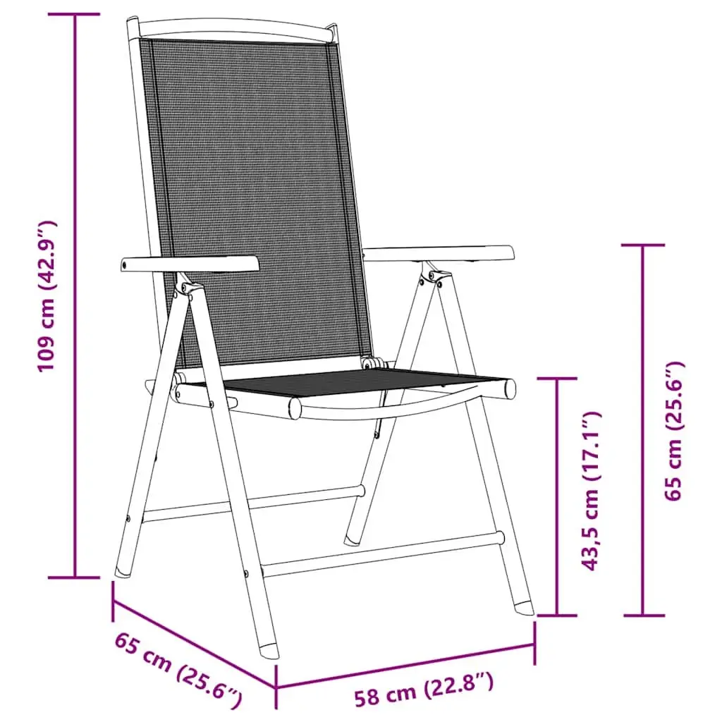 4-Piece Folding Garden Chairs Set for Outdoor Use