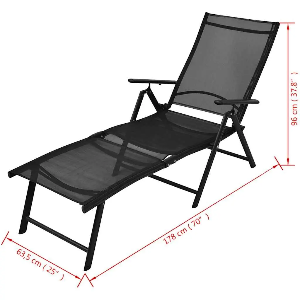 Folding Sun Lounger for Outdoor Use