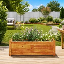 Sturdy Wooden Planter Box for Garden or Balcony