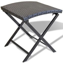 Lightweight Folding Stool with Durable Rattan Seat