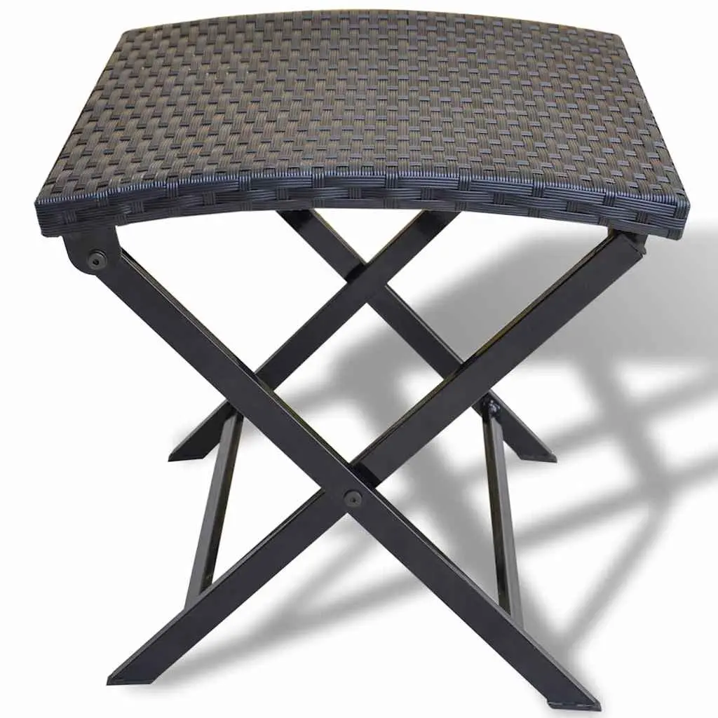 Folding Stool with Durable Rattan Seat