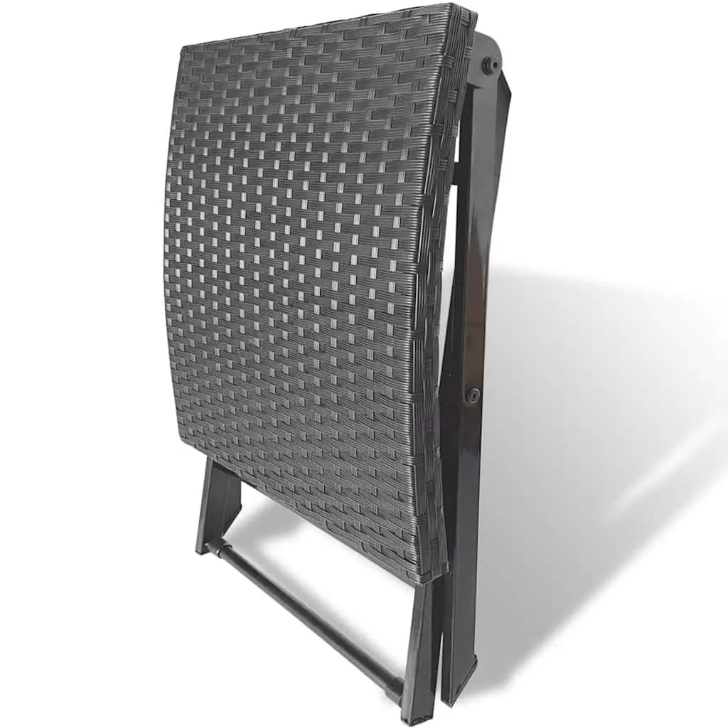Folding Stool with Durable Rattan Seat
