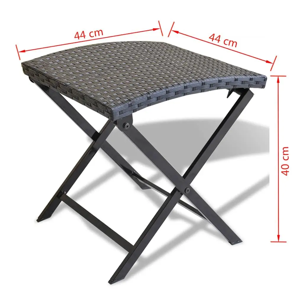 Folding Stool with Durable Rattan Seat