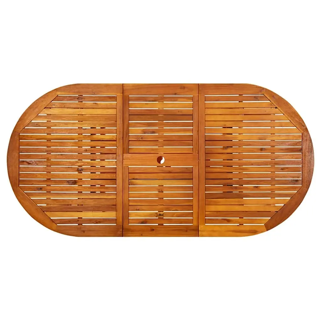 Brown Extendable Outdoor Dining Table 150-200x100x75cm