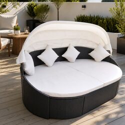 Canopy Sun Lounger for Outdoor Relaxation and Comfort