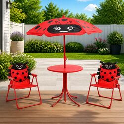 Durable Kids Garden Bistro Set 3 Piece with Umbrella