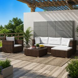 Premium 6 Piece Garden Lounge Set with Cushions