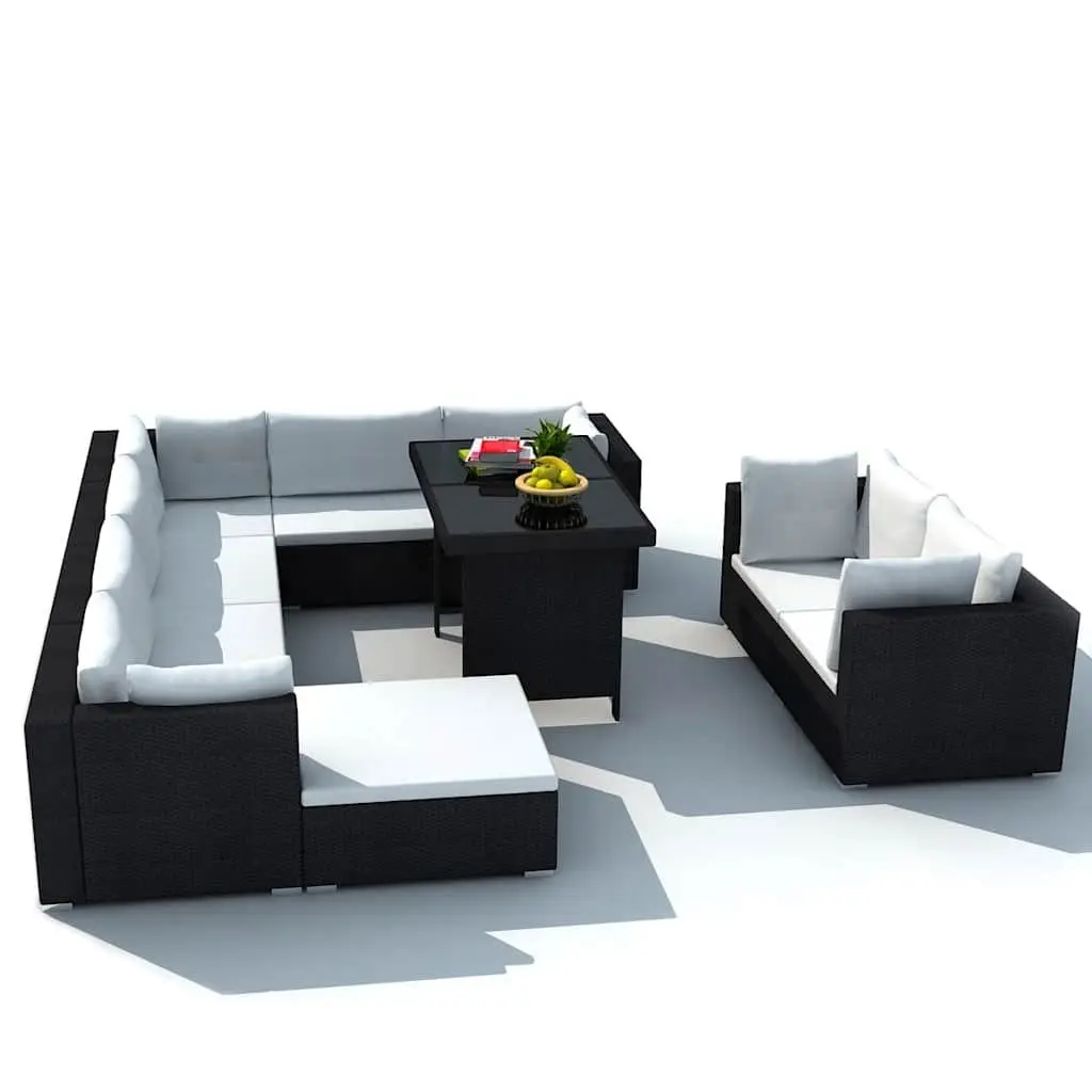 10-Piece Garden Lounge Set with Durable Build