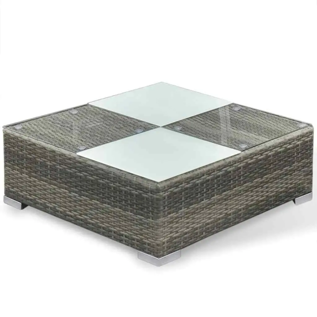 Grey Poly Rattan 6 Piece Outdoor Lounge Set