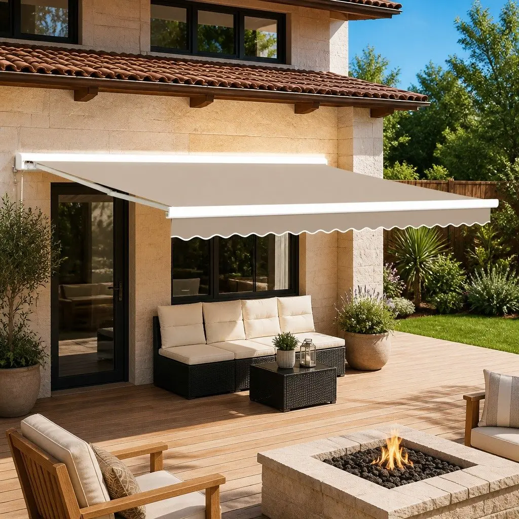 Beige Awning Replacement Fabric 4 x 3 m
