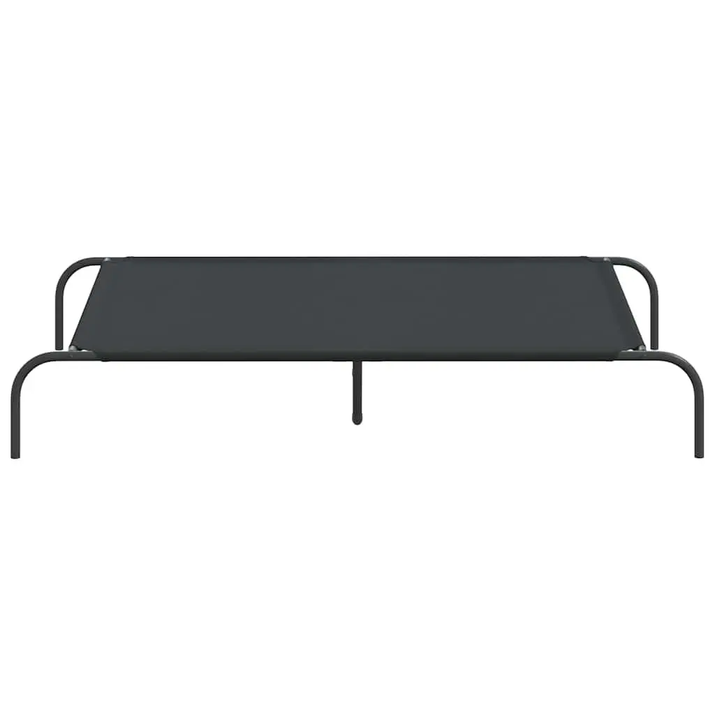 Elevated Dog Bed Oxford Fabric 130x80x20cm Black Steel Frame
