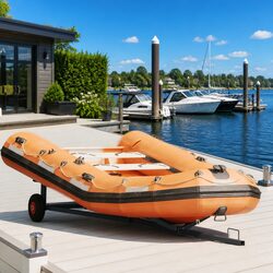 Heavy-Duty Steel Boat Trailer Frame for Outdoor Transport