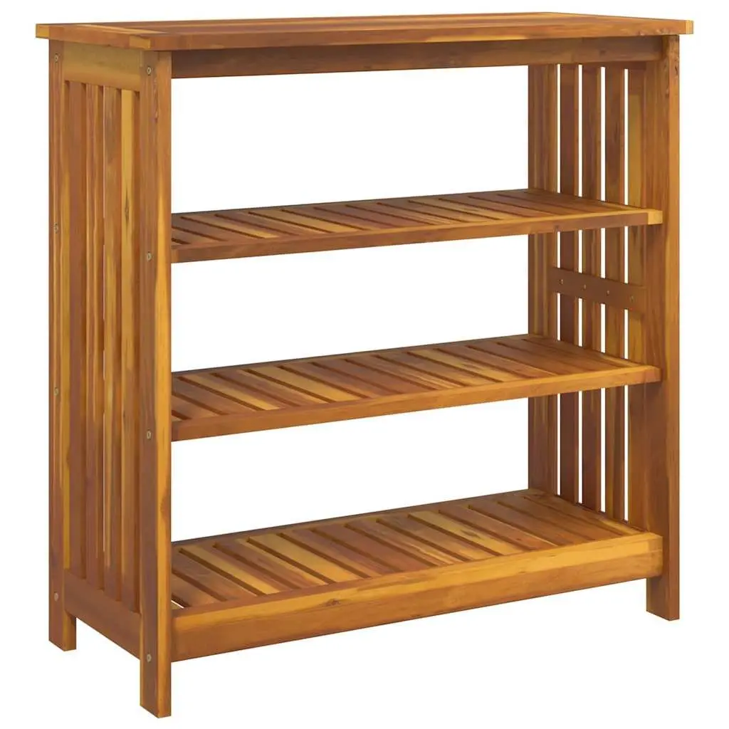 Outdoor Furniture Storage Cabinet Brown Solid Acacia Wood 90x40x90cm with Internal Shelves