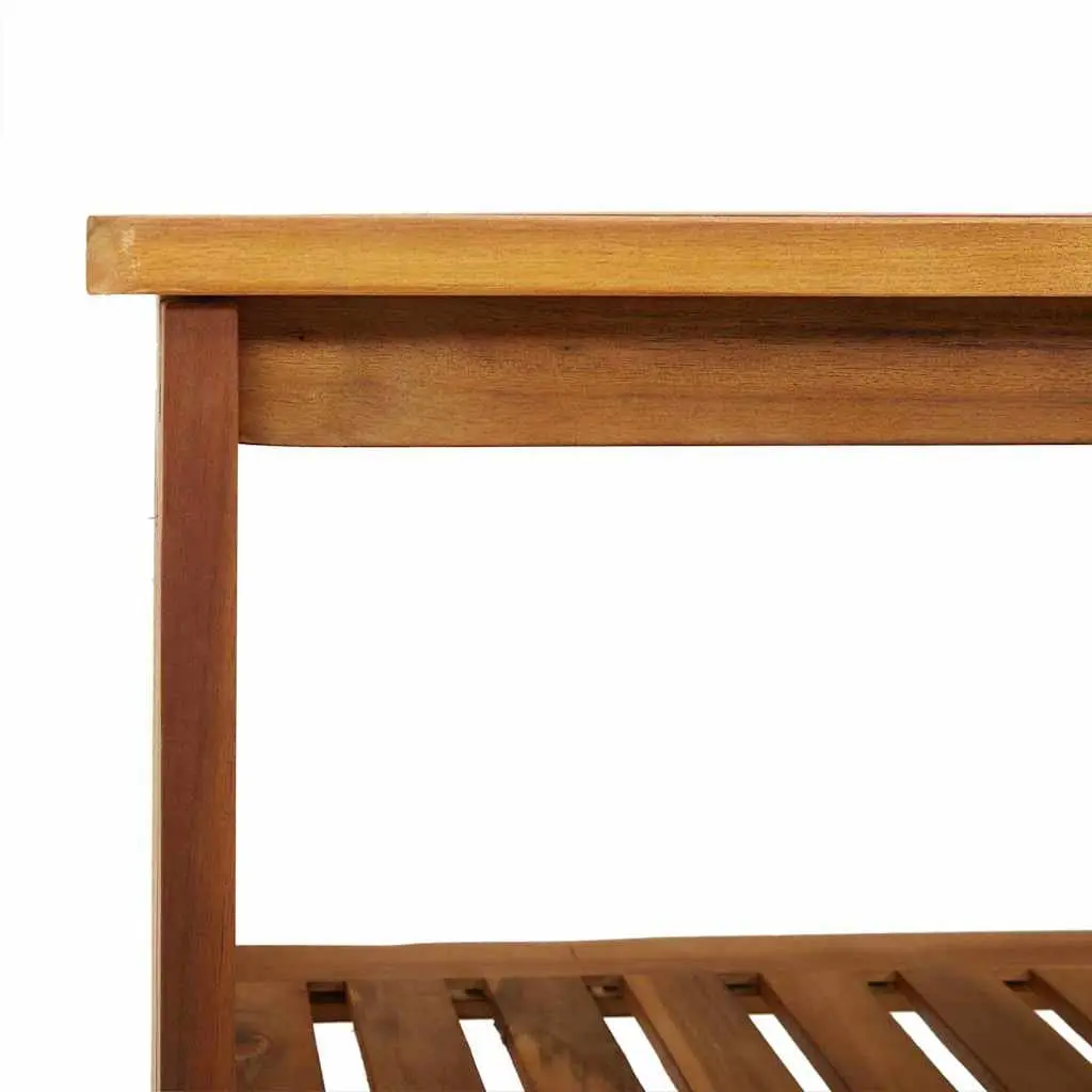 Outdoor Furniture Storage Cabinet Brown Solid Acacia Wood 90x40x90cm with Internal Shelves