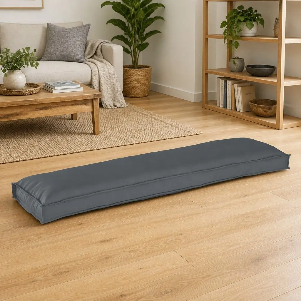 Anthracite Oxford Fabric Cushion 150 x 40 x 8 cm