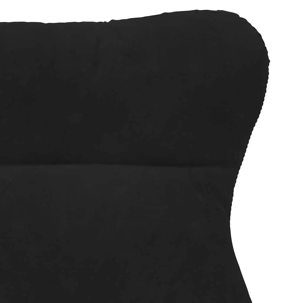 Armchair Velvet Black Modern Relaxing Chair Padded Armrests
