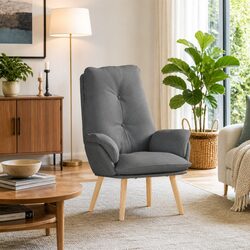 Modern Dark Grey Armchair for Stylish Living Rooms