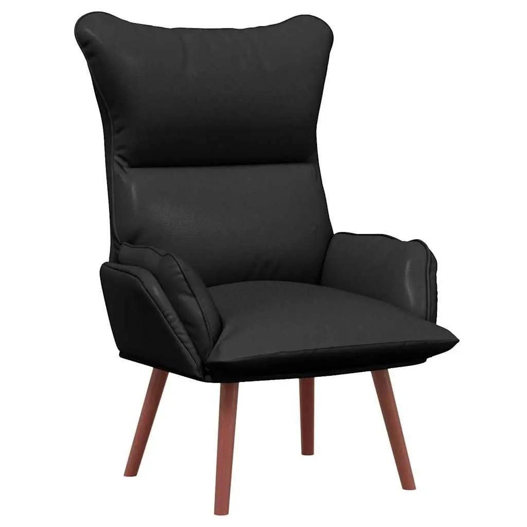 Armchair Faux Leather 69x74x93cm Black