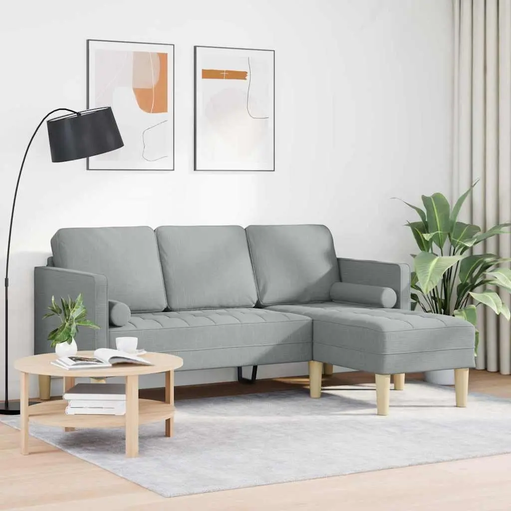 Light Grey Modular Sofa Set with Durable Build