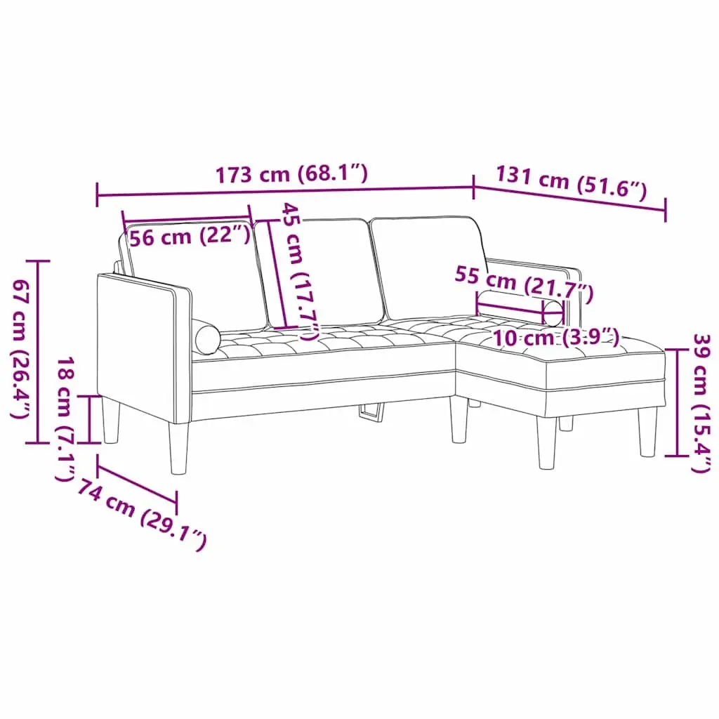 Light Grey Modular Sofa Set with Durable Build