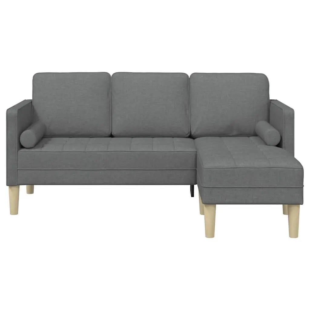 Modular Sofa Set with Cushions in Dark Grey
