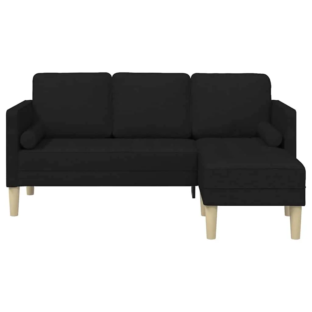 Modular Sofa Set in Black with Cushions
