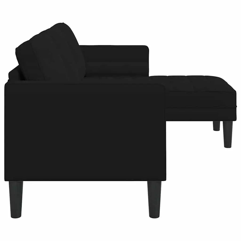 Black Modular Sofa Set with Cushion Modern Living Room Sectional Couch