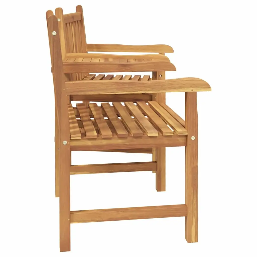 Outdoor Chair Garden Furniture Brown Teak Wood Patio Seating Relaxing Lounging