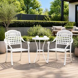 Durable Vintage-Style Outdoor Garden Chairs - 2 Pack