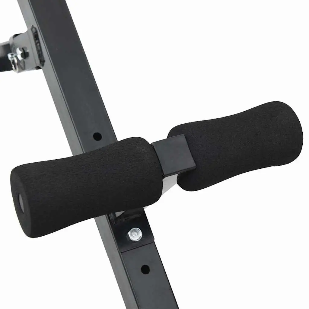 Hyperextension Bench Powder-coated Steel Adjustable Black