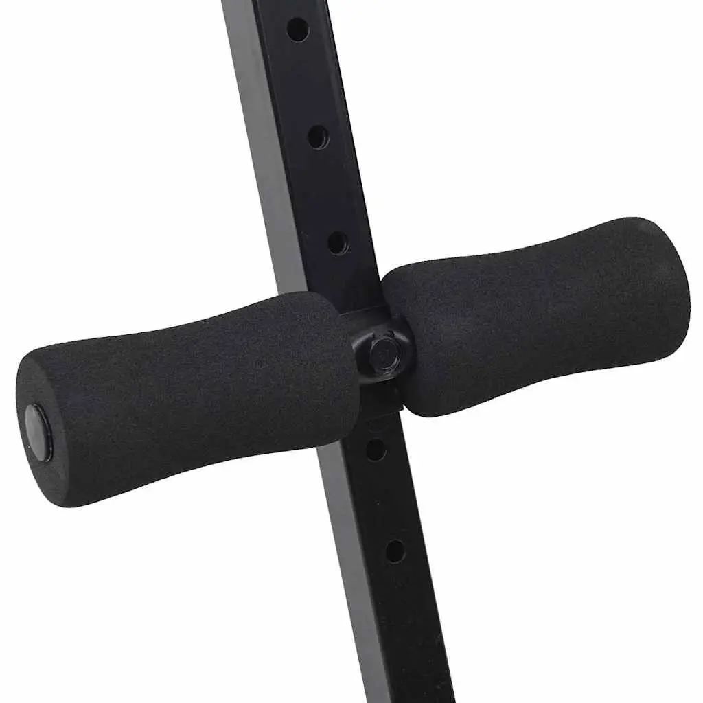 Black Adjustable Sit Up Bench for Home Workouts