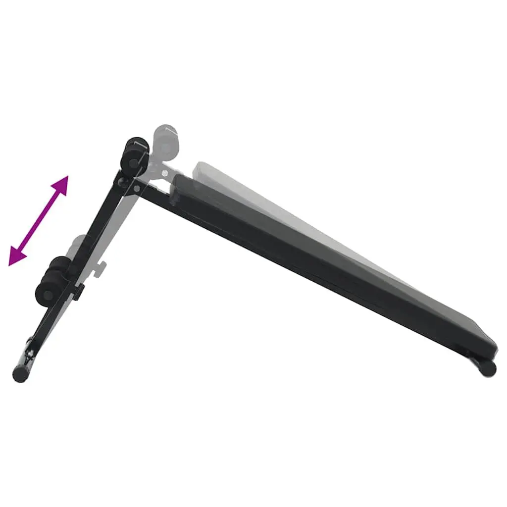 Black Adjustable Sit Up Bench for Home Workouts