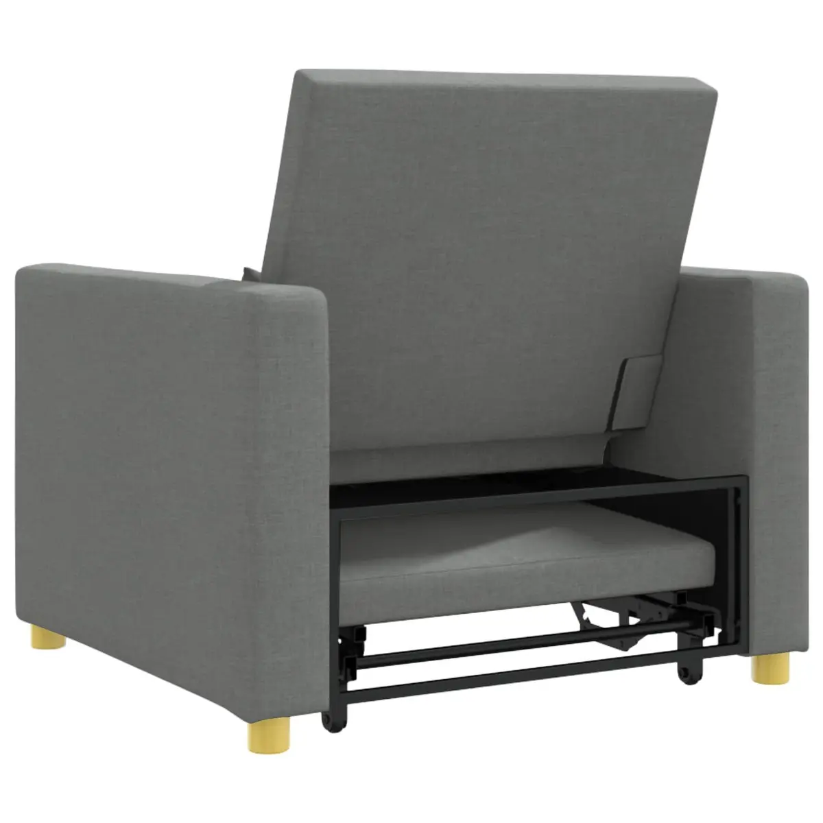 Grey 3-in-1 Convertible Sofa Bed with Durable Build