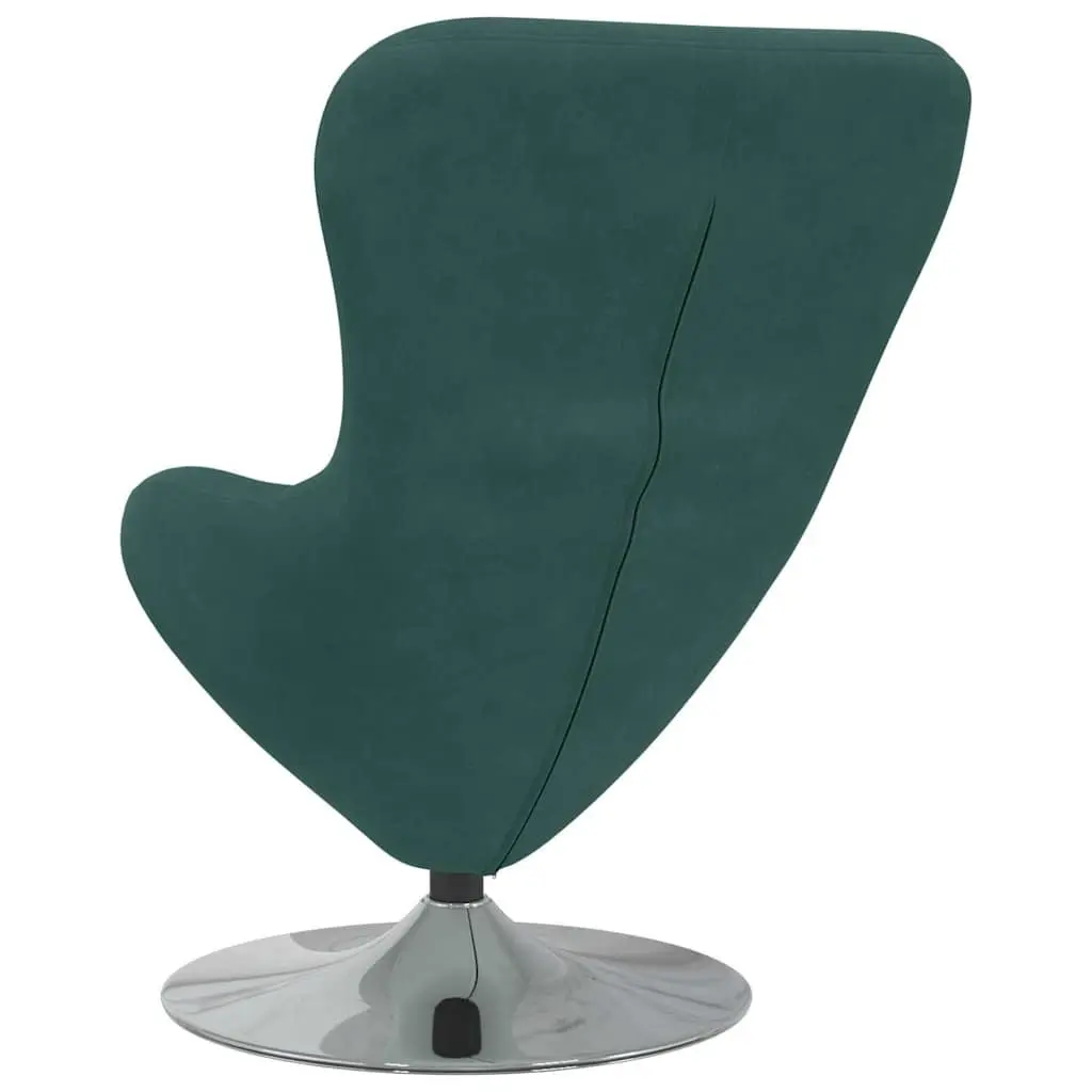 Egg Chair Velvet 360 Degree Swivel Dark Green