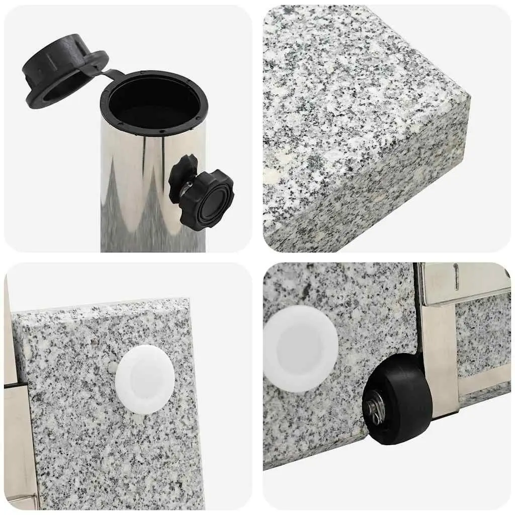 Granite Outdoor Umbrella Stand 41 x 41 x 37 cm Grey