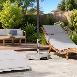 Granite Weighted Parasol Base with Wheels for Stability