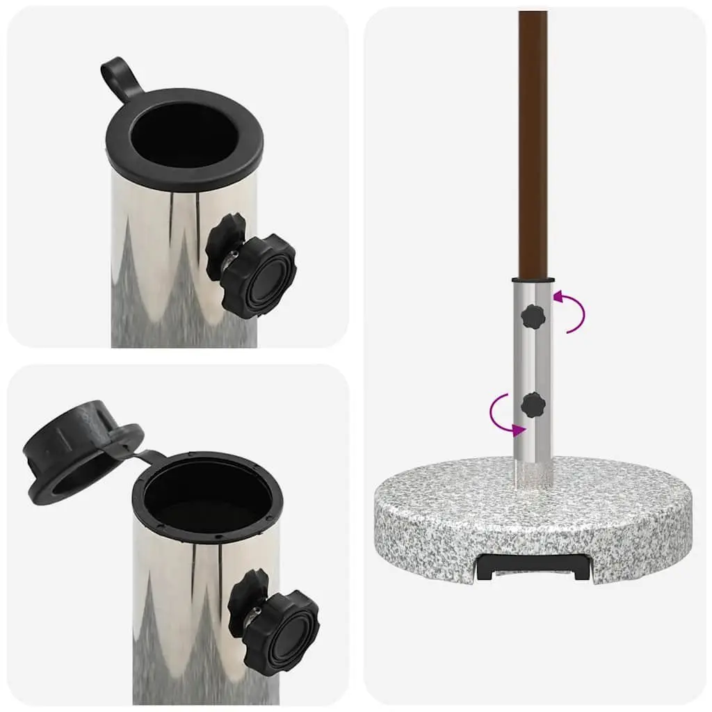Granite Weighted Parasol Base with Wheels for Stability