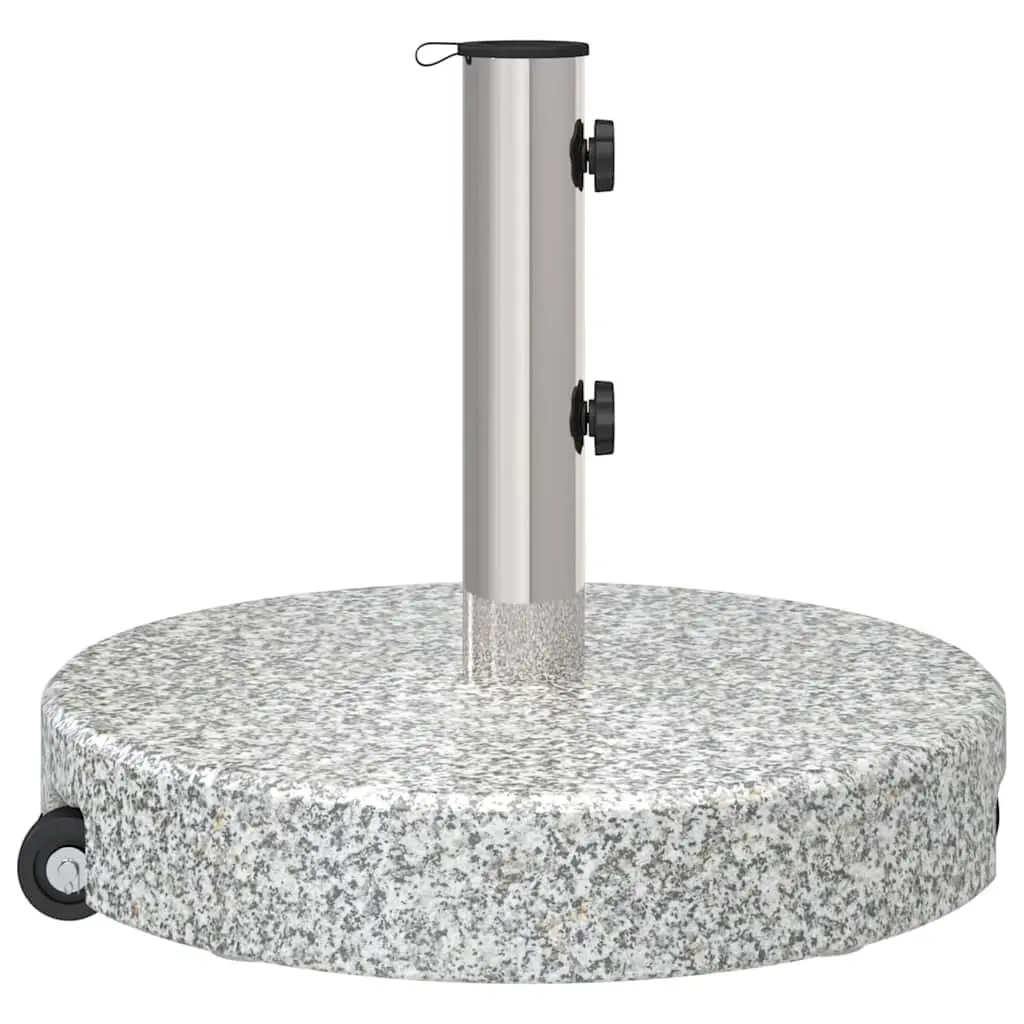 Granite Weighted Parasol Base with Wheels for Stability