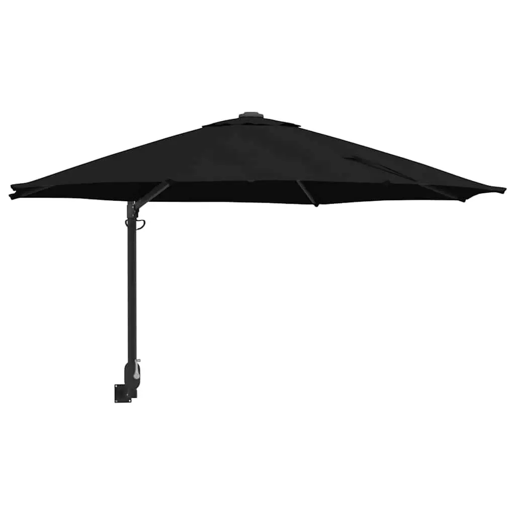 Black Square Patio Umbrella with Cantilever Base